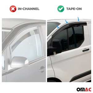 Mercedes Sprinter W907 Wind Deflector - Omac - Acrylic 2 Pcs - Black - '19-'20 Mercedes Sprinter W907 Wind Deflector - Omac - Acrylic 2 Pcs - Black - '19-'20